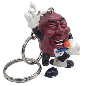 California Raisin Vintage 1987 Key chain On The Mic DJ Applause Cartoon Toy